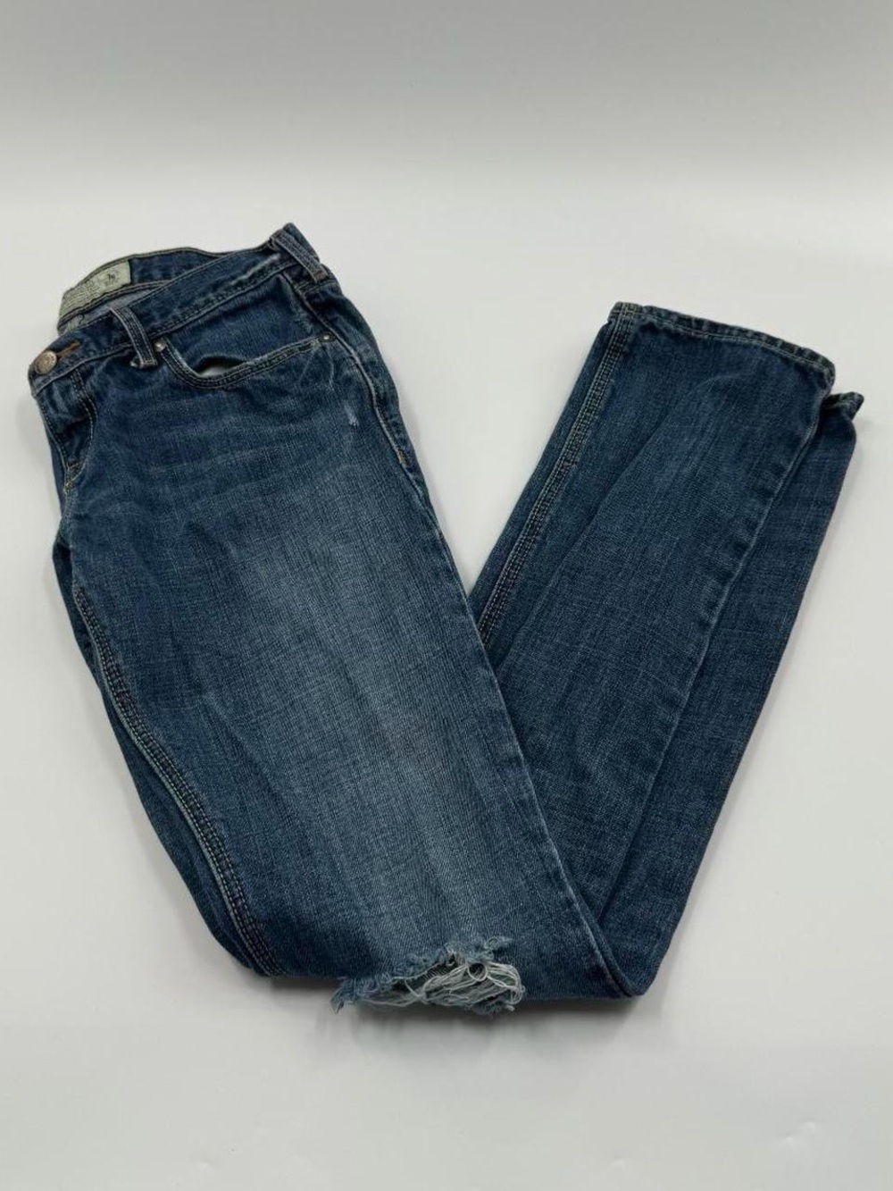 Y2K Hollister Low Rise Distressed Jeans Women’s Size 1 Short 100% Cotton